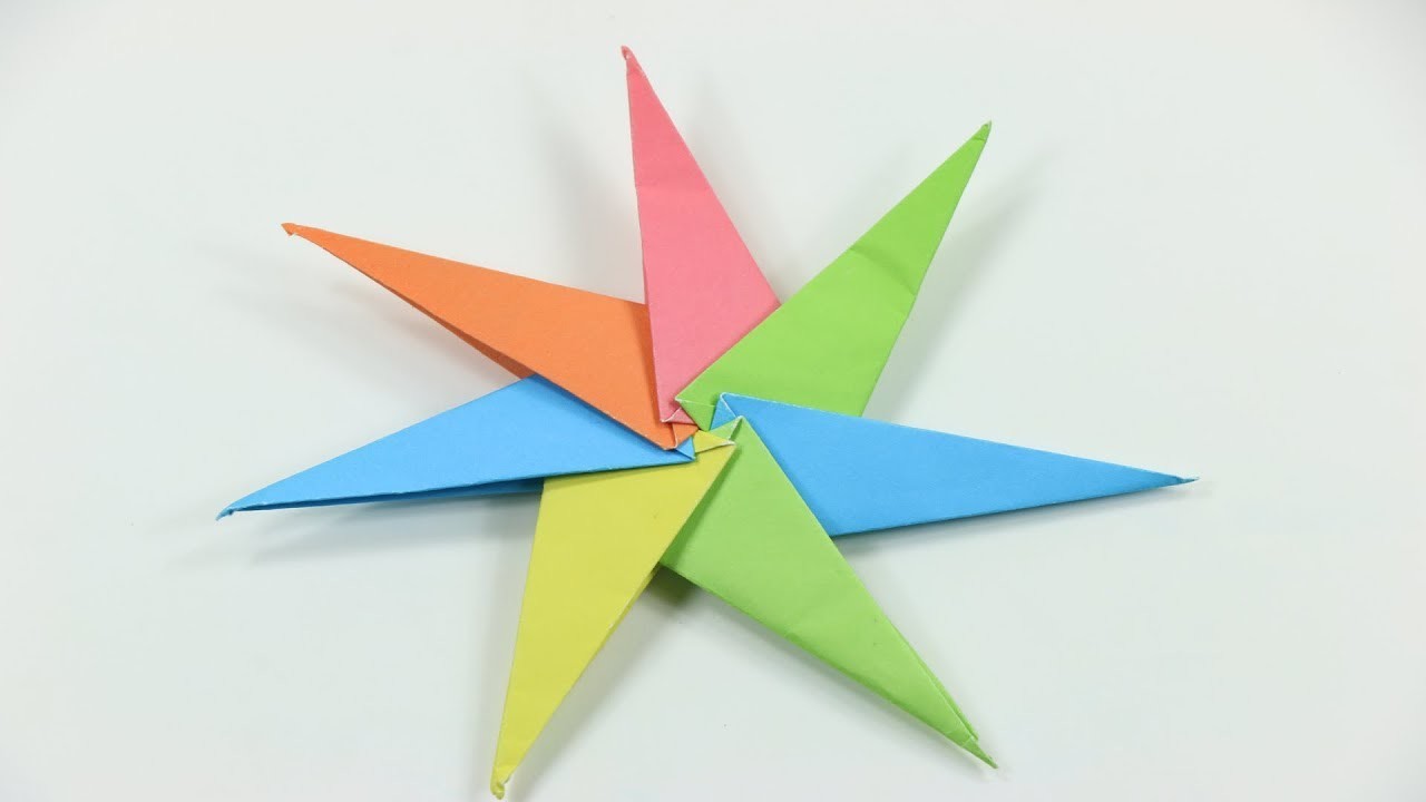 How to make a paper Spinning Star?Origami Spinning Star for Kids
