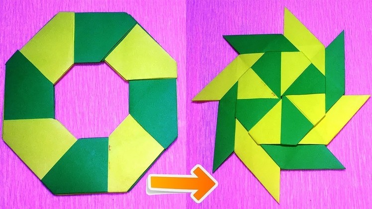 How To Make a Paper Transforming Ninja Star - paper origami easy - origami ninja star instructions