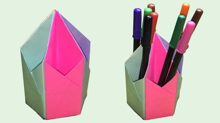 How to make a pen stand | pen holder diy | paper pencil holder | pencil stand | do it yourself ????