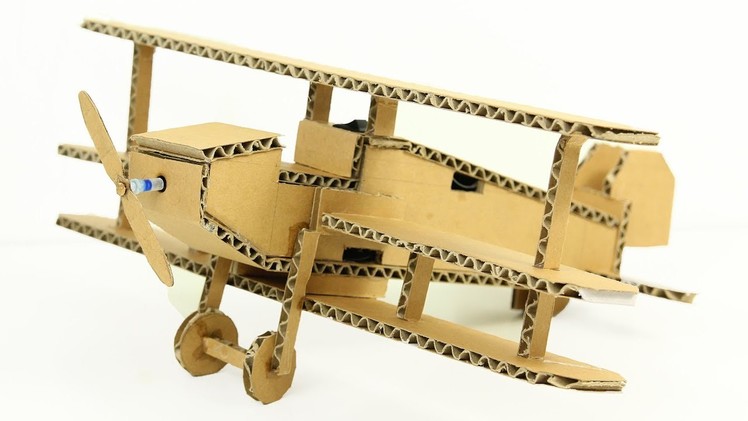 How To Make A Plane from Cardboard & DC Motor