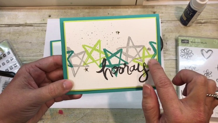 How to make a simple Watercolor Words Card (Mine is for Back to School)