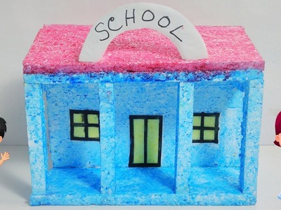 How to Make a Small Thermocol House | Model | School | Best School   Project for Kids (DIY)