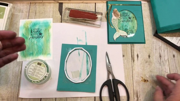 How to make a stunning Magical Mermaid Shaker card from Stampin Up!