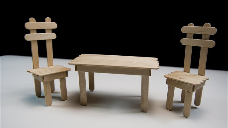 How To Make a Wooden Table and Chair Popsicle Sticks