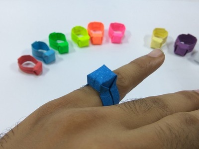How to make an Easy Paper Ring  - Origami Ring - Tutorial - Step by Step Instructions