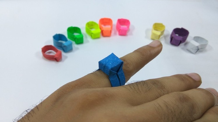 How to make an Easy Paper Ring  - Origami Ring - Tutorial - Step by Step Instructions