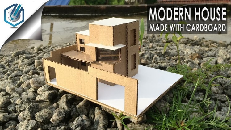 How to make Cardboard modern House easy -with dimensions-