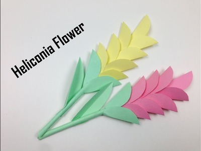 How to Make Easy Heliconia???? Paper Flowers - DIY | A Very Simple Heliconia ???? Flower for Beginners