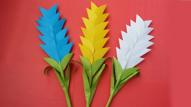 How To Make Heliconia Flower Very Easy !!