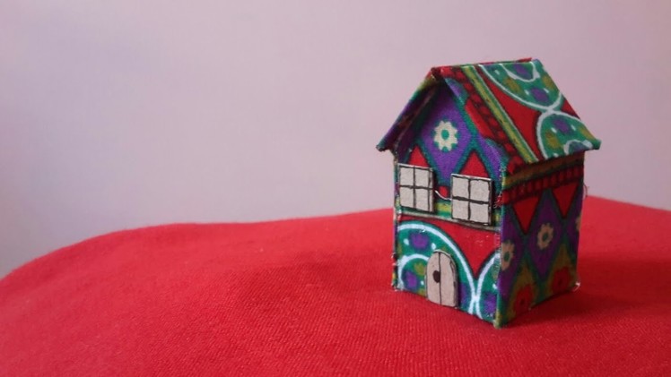 How to make house with cardboard paper and fabric