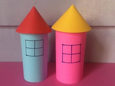 How to Make House with Color Paper | DIY Paper Houses Making