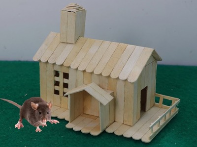 How to make ice cream stick house for RAT