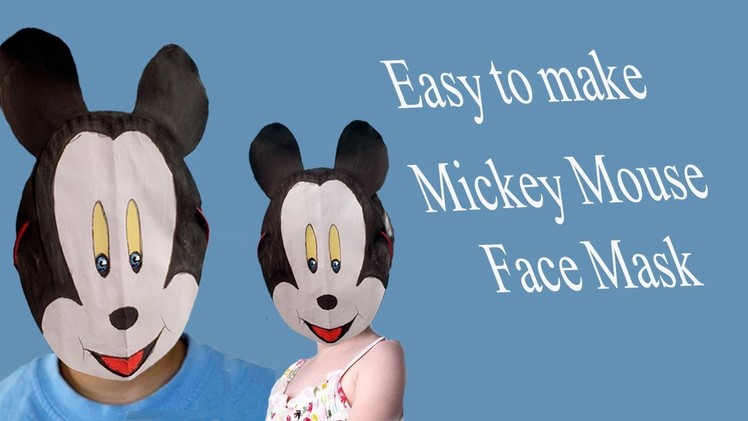 How to Make Micky Mouse -Micky Mouse Face Mask | Paper Toy | for kids mask game