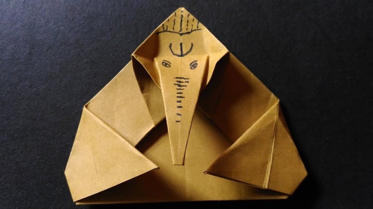 How To Make Origami Paper Ganesh | Ganpati | No Cut | Only Folds | Eco Friendly Ganesha