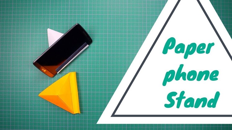 How to make Paper phone Stand (Holder) V3 - This is a easy origami  phone Stand to make