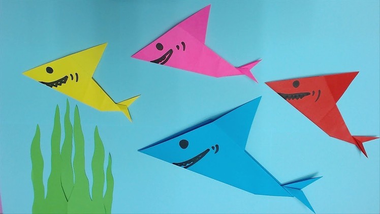 How to Make Shark with Color Paper | DIY Paper Sharks Making