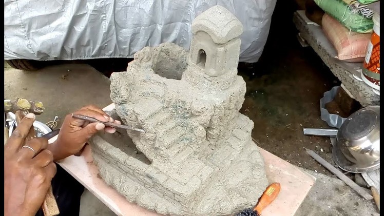 How to make Tree pot like ancient Temple