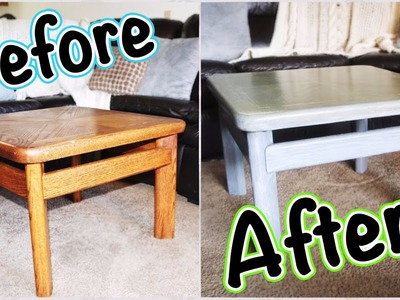 HOW WE REFINISHED OUR COFFEE TABLE [ DIY ] Grey Stain + White Wash
