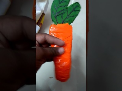 Kids SCHOOL Project Work - How to do VEGETABLE - (CARROT) PAPER WORK