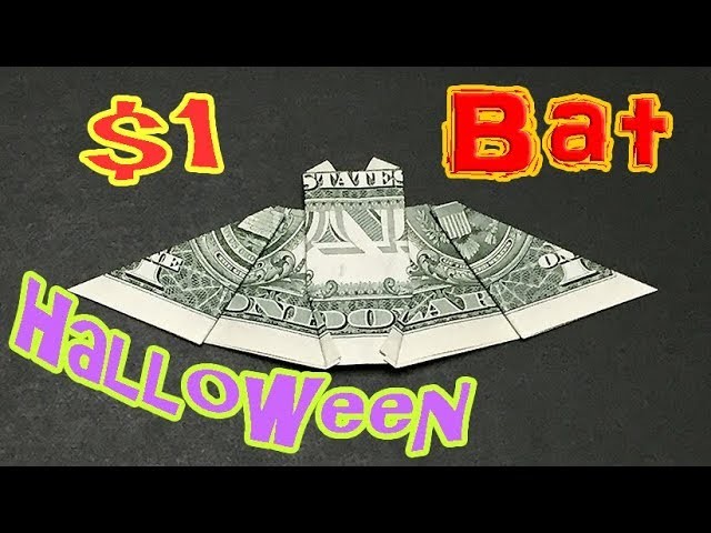 Money Origami Bat | How to make a Halloween Bats out of Dollar Bill | Easy Tutorial