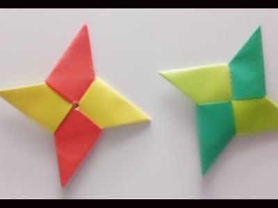 Ninja Star. How to make paper Ninja Star? Origami Star-making instructions Step by step.