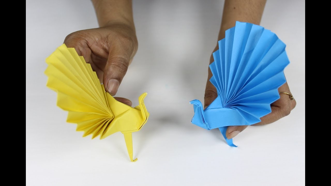 Origami Peacock; How to Make 3d Origami Paper Peacock