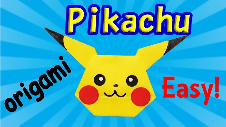Origami Pikachu Tutorial | How to Make a Easy Paper Pokemon with One Piece of Paper | Pikachu DIY