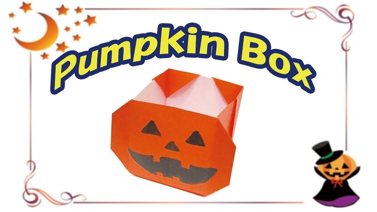 Origami Pumpkin Box | How to Make a Paper Halloween Jack o Lantern Box with 1 Paper