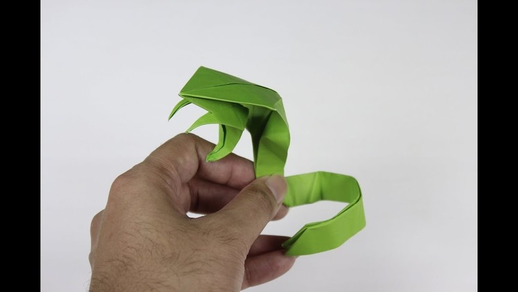 Origami Snake; How to Make 3D Origami Cobra Snake Origami Attacking Cobra