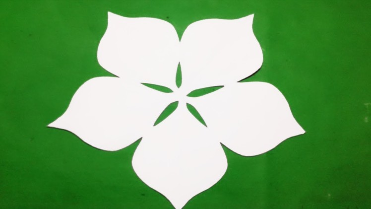 Paper Cutting.How to make paper cutting design Flowers?15-kirigami-DIY instructions step by step.