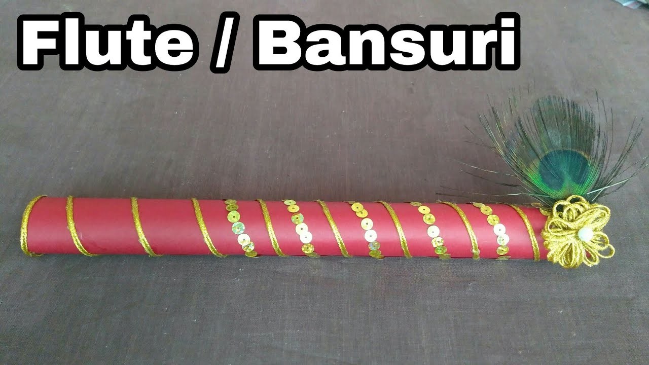 Paper flute for krishna, how to make paper flute, paper Bansuri, HMA080