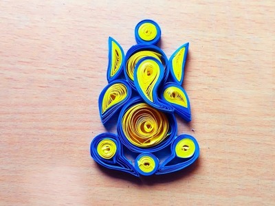 Paper Quilling : How To Make Quilling paper Ganesh at home