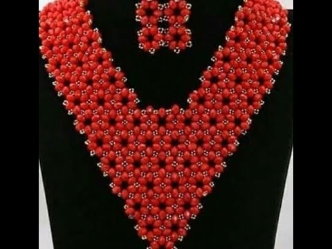 The tutorial on how to make this beautiful red and silver necklace bead