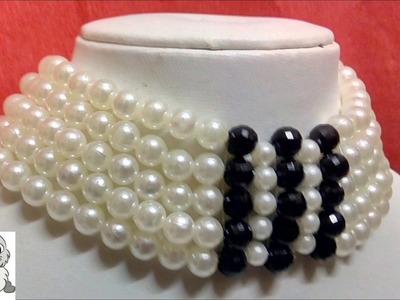 #28 How to make Pearl Beaded Choker || Diy || Jewellery Making