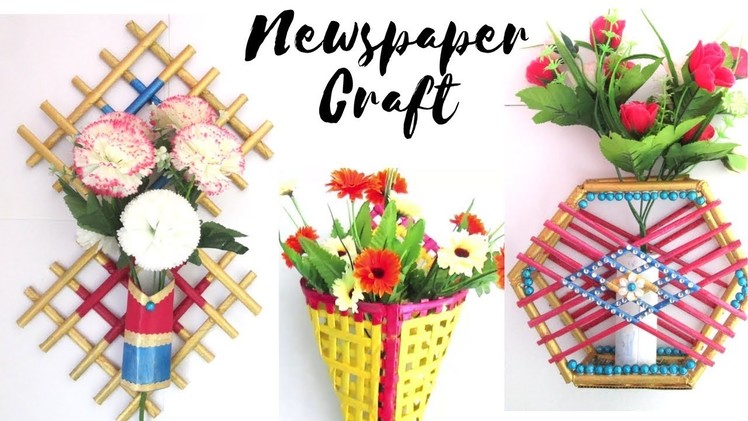 3 DIY News Paper Crafts||Best Out Of Waste with Newspaper||Newspaper  Craft Ideas