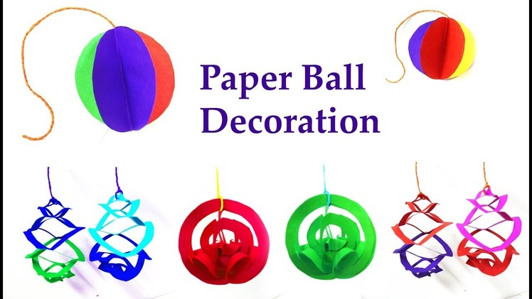 3 DIY paper ball decoration idea |  DIY party decoration