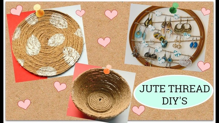 3 Easy Jute thread DIY I Rope crafts I Jute decor at home I Ankinish creations