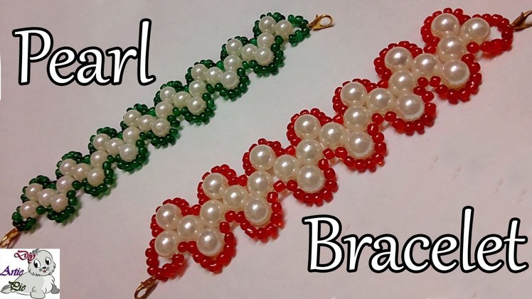 #37 How to Make Pearl Beaded Bracelet || Diy || Jewellery Making