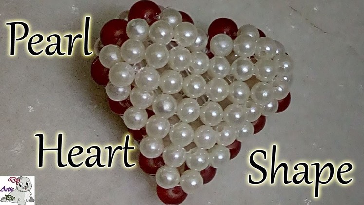#39 How to make Pearl Beaded Love Shape || Diy || Jewellery Making