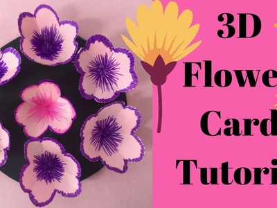 3D paper Flower Card | Paper Flower Card | DIY Flower Greeting card