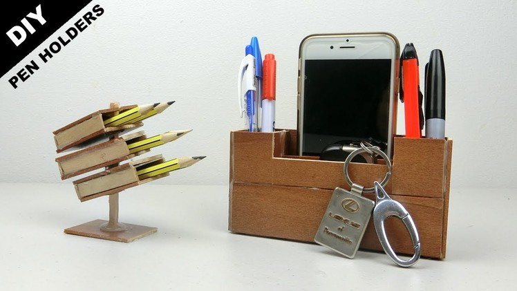 4 Easy & Quick Wooden Pen Holders You Can Make | DIY & Crafts ideas