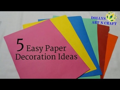 5 Easy Paper Decorations | Ganpanti decoration ideas | Ganesh chaturthi special