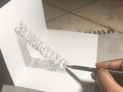 Art 3D drawing calligraphy | How to draw 3d Illusion of 3d art trick for kids.