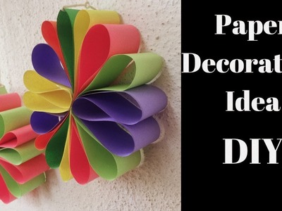Diwali Decoration Ideas | Diwali Decoration Paper Craft | Wall Decoration Ideas with Paper Flower