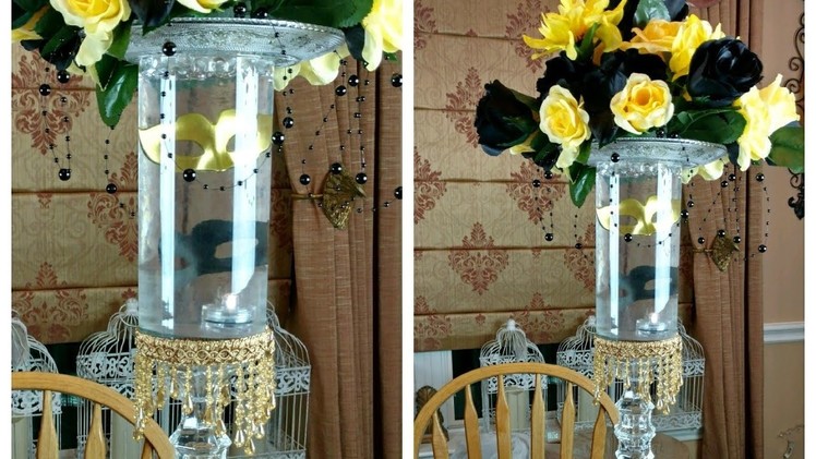 DIY| Black and Gold Glam Centerpiece