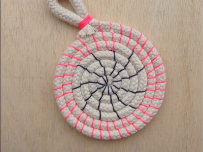 DIY coil rope coaster. placemat. bowl