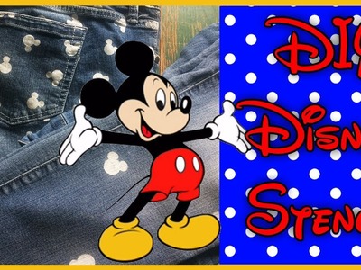 DIY Disney Stencil Mickey Mouse Jeans!!