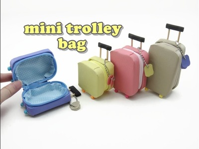 DIY Doll Accessories Mini Trolley Bag with Zipper