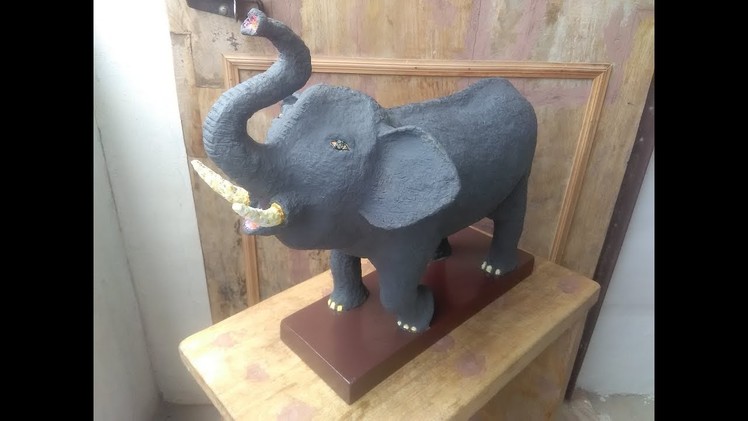 DIY Elephant paper mache 2