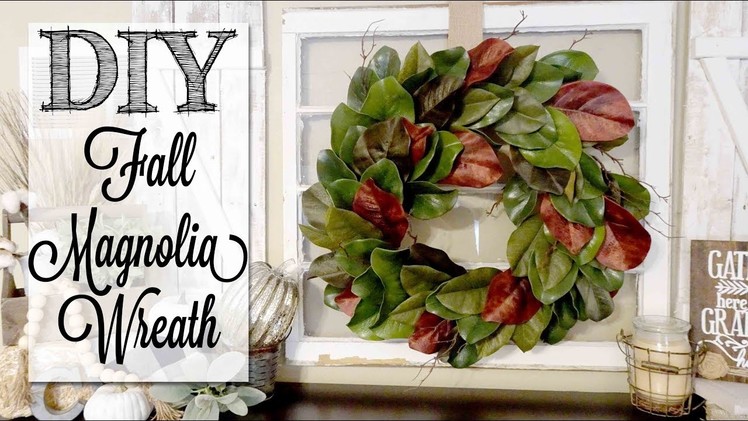 DIY Fall Magnolia Wreath